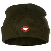 & W klasična zimska manžetna beanie pletena šešir love ili slomljeni heart logotip