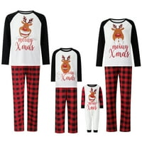 Wsevypo Family Božićni pidžami Podudarni setovi Xmas Usklađivanje PJS za odrasle Kids Kuća za odmor