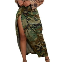 Mafytytpr Ženske suknje na čišćenju Seksi moda Ženska suknja Kamap Ladies Camouflage Tisak gumb Suknje