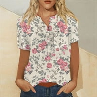 Ljetni vrhovi za ženske majice s majicama Ležerne prilike, majica s kratkim rukavima