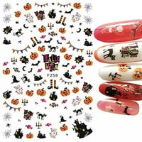 Witch Candy Ghost Halloween Finger naljepnice za nokte Trik ili liječite Halloween Jack o lampioni,