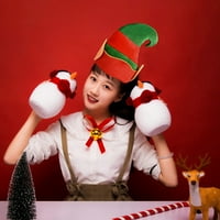 SUNISERY AUTELY COOSS COSS COSSLAY HAT Santa Claus Elf Patchwork Hat Novogodišnji svečani praznični