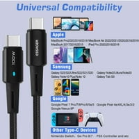 Urban USB C do USB C kabel 3,3ft 100W, USB 2. TIP CUPLING Kabel Brzi naboj za Vivo Z5, iPad Pro, iPad