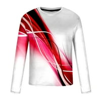 Muški duks moda na otvorenom okrugli izrez Fit Spring Jesen Ležerne prilike ugodno pulover s dugim rukavima 3D ispisana bluza vruća ružičasta 5xl