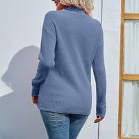 Hinvhai Plus džemper vrhovi na sezonskom čišćenju Ženska pulover dugih rukava na vrhu pupove na vrhu 6