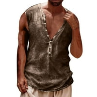 Muškarci Raglan Top Muška ljetna moda Ležerna kopča 3D Digitalni tisak majica bez rukava za majicu Top bluza majica