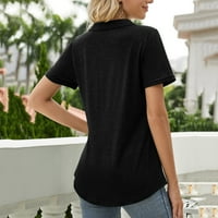 Ženska majica Ženske kratkih rukava T majice V izrez Ljeto Basic Tops Fashion Business Casual Work Top