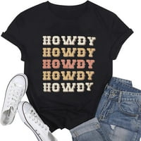 Howdy Cowgirl košulja za Western Southern Retro majica Slatka država Glazba Grafički majica Ljetna šarena