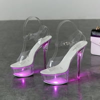 DMQupv hodanje sandala za žene s lukom potporne svjetla za žene sandale za žene visoke potpetice čisto