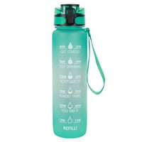 Azebo oz Motivacijska boca sa vodom s vremenskim markerom, tritan BPA Besplatno za višekratnu upotrebu, mentu zeleni gradijent