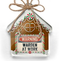 Ornament tiskani jedno strani upravnik upozorenja na poslu Vintage Fun Potpiši posao Božić Neonblond