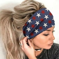 Caveitl trake za kosu za žene, ženska modna dana neovisnost Ispis elastična traka za glavu, glava zamotavanje kose Bandana mornarica