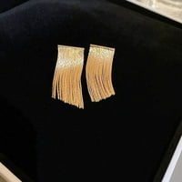 Vintage Gold Srebrna boja Duge reserne minđuše za žene Sjajno metalni geometrijski korejski naušnica modni nakit NOVO
