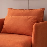 JS -Modern tkanina naglasak fotelja, tapacirana jednokrevetna kauč stolica, narančasta pamučna posteljina-30,7