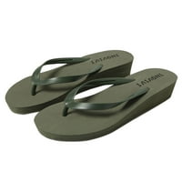 Fangasis Wens Wedges Flip Flops Summer Thong Beach Sandals Chunky Visoke platforme Pjesalice 4,5-9