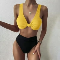 Azrijski seksi žene Solidni bikini dvodijelni kupaći kupaći kostimi