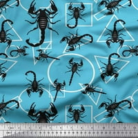 Soimoi Rayon Tkaninski geometrijski oblici i škorpion insekti Ispiši šivanje tkanine dvorište široko