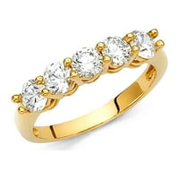 Jewels 14k žuti zlatni prsten Kubični cirkonijski CZ godišnjica vjenčanica veličine 9