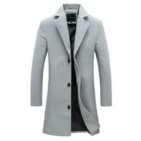 Duksevi za muškarce pune zip up dukserirt topli debeli zimski kaput muška jakna siva xl