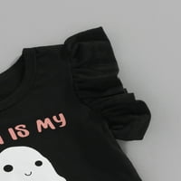 Jaweiw Baby Girls Outfits Set, Pismo bundeve Ghost Ispiši majicu kratkih rukava s kratkim rukavima +