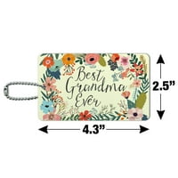 Najbolja baka ikad cvjetna kofer prtljage kofer za nošenje ID-a