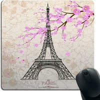 Gaming jastuk za miš vintage Eiffelov toranj na grunge pozadinu Neklizaju gusta gumena gumena velika