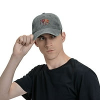 Muška bejzbol kapa, vanjska casual sportska kapa klasična zakrivljena ručica ruba - podesivi kaubojski šešir, akvarelni umjetnički slonovi - siva