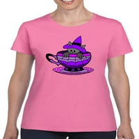 Vještica mačka u majici za čaše Žene -Raza Khan dizajn, ženska XX-velika