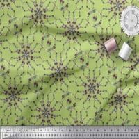 Soimoi zelena mahovina Georgette tkanina cvjetna vijenac Geometrijska tkanina za ispis sa dvorištem