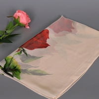 Besufy Women šal dugačak mekani omotač šal za ružin cvijet od tiskanog čiffona šal