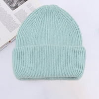 ruhuadgb zimska šešir čvrsta boja Dvostruki sloj zadebljanje bez obronaka od pletenja, rastezljiva zadržite