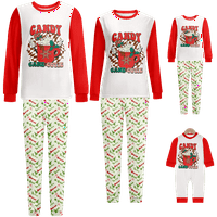 Porodica Odgovarajući božićni pidžami Postavi za spavanje za spavanje Božić Buffalo Plaid Stripe Printirane