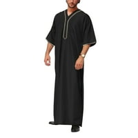 Muški casual labav arapski dubai robe majica s srednjim rukavima muške košulje