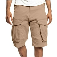Teretne kratke hlače za muškarce Classic Fit Lagan pamuk ravni radovi Kratke hlače Brzi suhi ribolov
