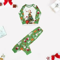 Sdjma dječaci djevojke božićne modne slatke božićno drvce Print Top hlače odijelo Porodično roditelj-dijete