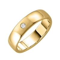 0. Karatni dijamantni prsten za vjenčanje u 10k žuto zlato
