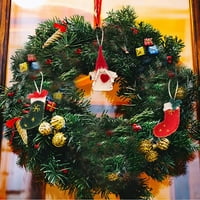 Slatki božićni privjesak sa svijetlim bojama sa pansionima šal lutke, oblik čarape za božićno stablo Ornament za zabavu