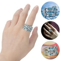 Keusen Blue Electroplate nakit srebrne žene prsten za angažman modernih prstenova w