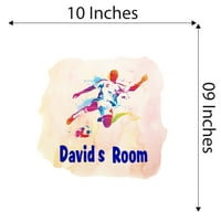 Sportski akvarelni nazivi Zidne naljepnice za dječju sobu - Fudbalska zvijezda Dream COPAL Art Design