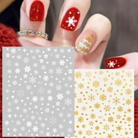 Deyuer naljepnice za nokte Božićni uzorci ne blede ultra tanke božićne snježne pahulje naljepnice za nokte za žene
