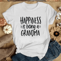 Sreća je baka košulja za bake Slatka tens Ženska modna slova pisma za ispis majica casual kratki rukovi