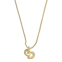 Ovjerena korištena Christian Dior CD logotip ogrlica zlata jednostavna ženska dodatna oprema