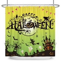 Sretan Halloween tuš za zavjese koji imaju dvorac Thromy Carmkkins Kupatilo dekor poliesterskih tkanina