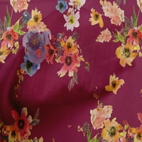 Onuone pamuk poplin burgundy tkanine cvijeće cvijeće vodene ploče za obnarenje Tkanine otiske sa dvorištem