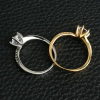 Toyella Si Prong ženski prsten sa dijamantima 2style Gold Veličina 8