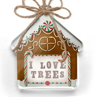 Ornament tiskan jednostrana i ljubavna drveća kraft papir umjetnost ručna ručna napravljena božićna neonblon