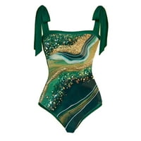 Ženske kupaći odjevanje Kupanje Kupanje Žene Vintage Colorblock Sažetak Cvjetni print Bodysuit kupaći