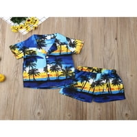 LICUPIEE BOY COY SHORT AREAVE majica kratkih hlača Outfit Summer Hawaiian Beachwer odjeća za odjeću