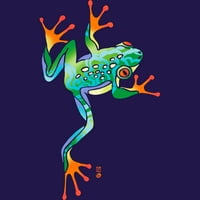 Drvo žabe Juniors Purple Graphic Tee - Dizajn ljudi XL