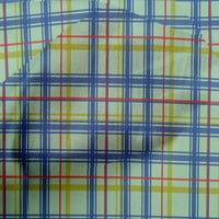 Onuone viskoze Šifon Teal Plava tkanina Madras Provjerite haljinu Materijal Tkanina za ispis tkanina